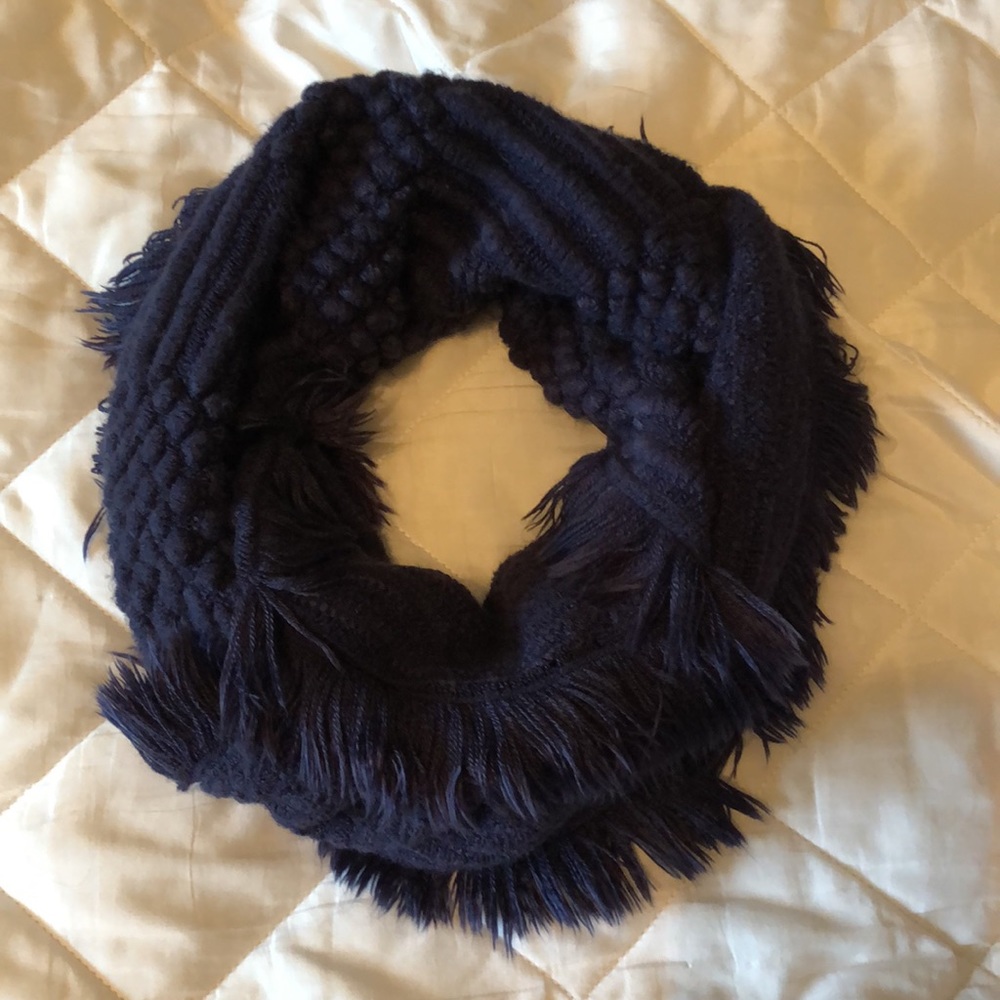 LOFT navy blue infinity scarf